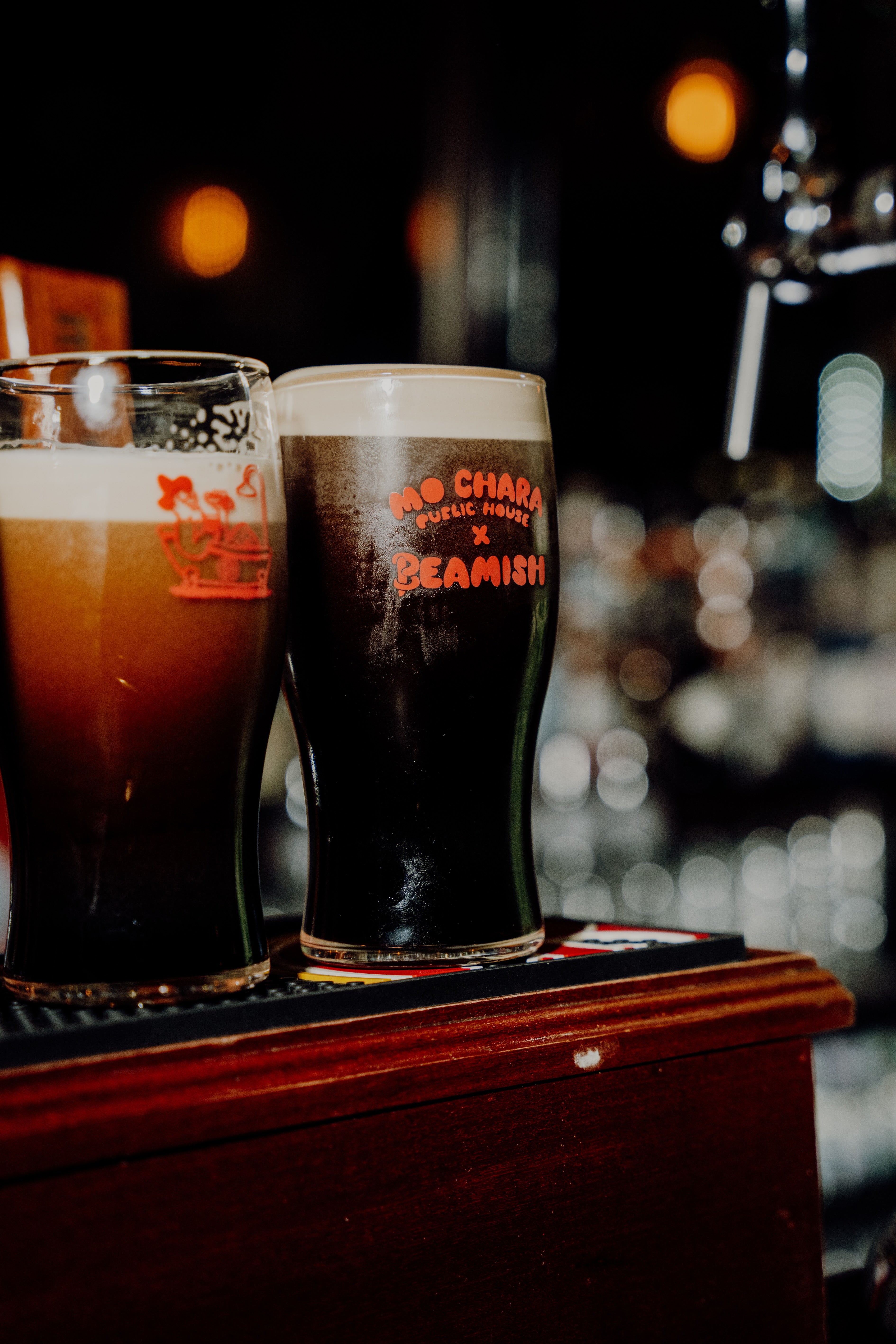 2 x THE CURE PINT GLASS