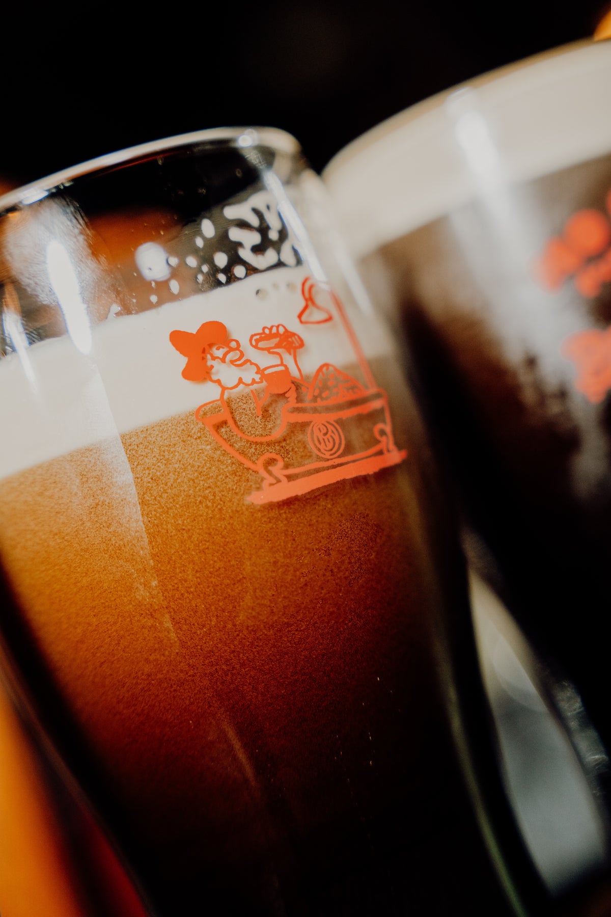 the cure pint glass x2