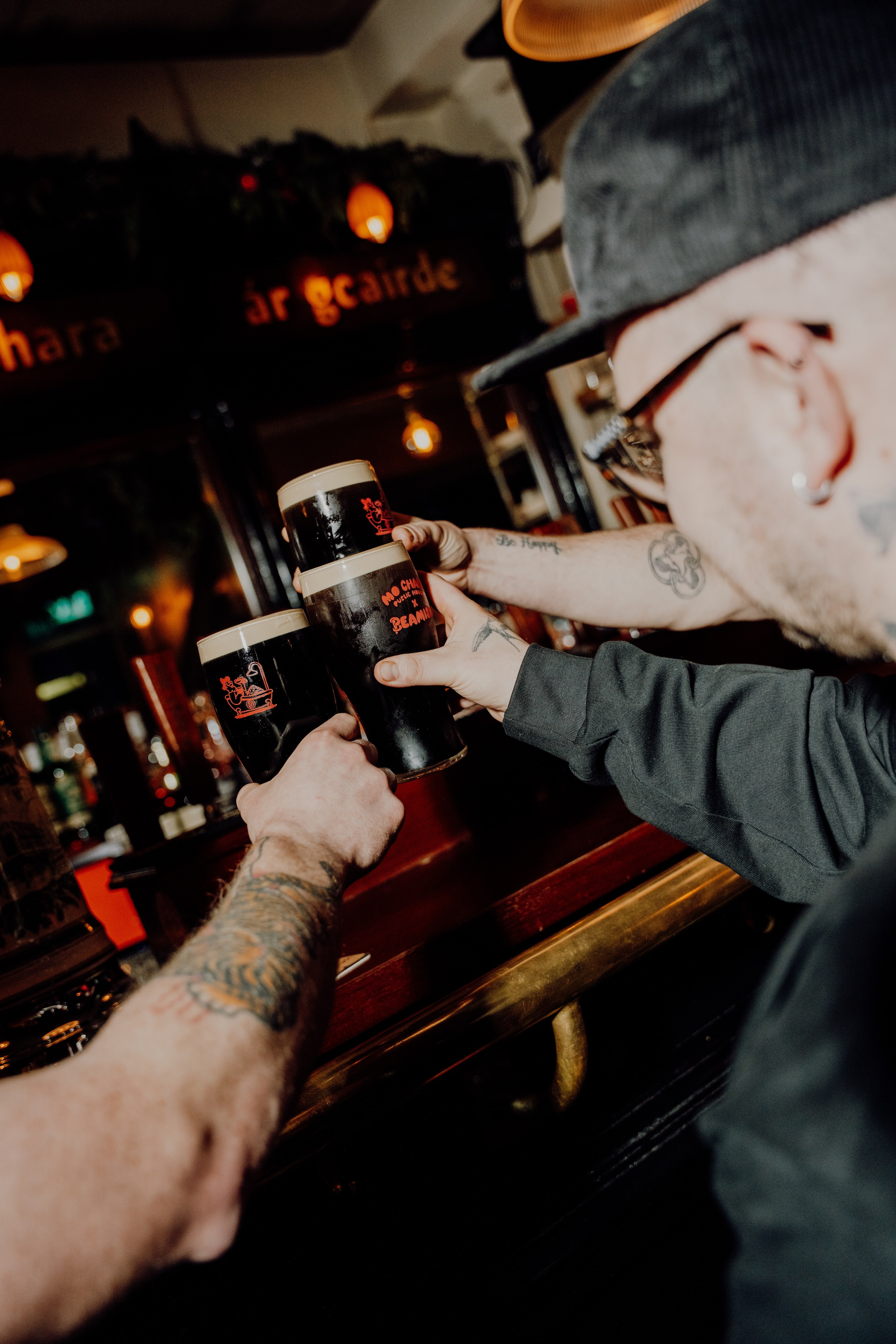 2 x THE CURE PINT GLASS